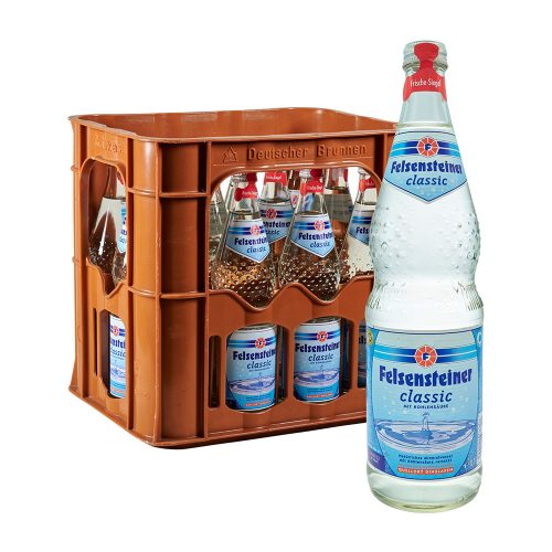 Felsensteiner Mineralwasser Classic 12 x 0,7L sprudel glas
