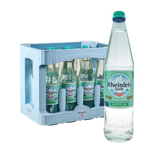 Rheinfels Quelle Natürliches Mineralwasser Medium 12 x 0,7L Glas wasser