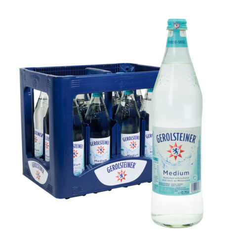 Gerolsteiner Medium Mineralwasser 12 x 0,75L Glas