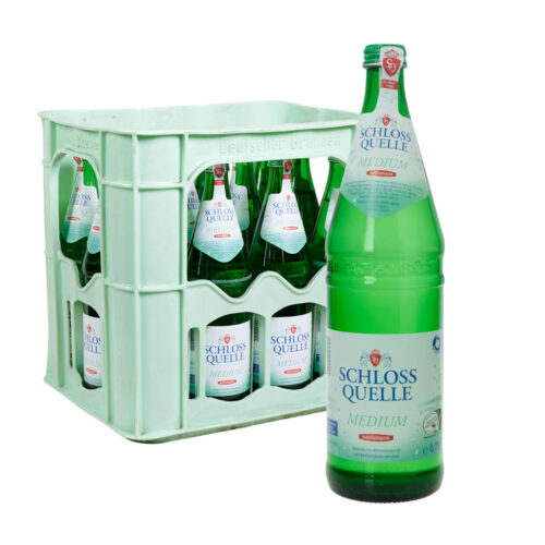 Schloss Quelle Mineralwasser Medium 12 x 0,75l Glas